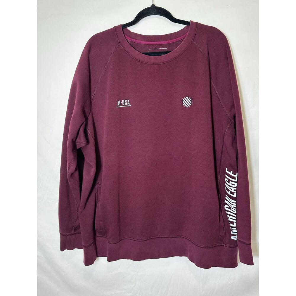 American Eagle Outfitters Men's Maroon Sweatshirt
